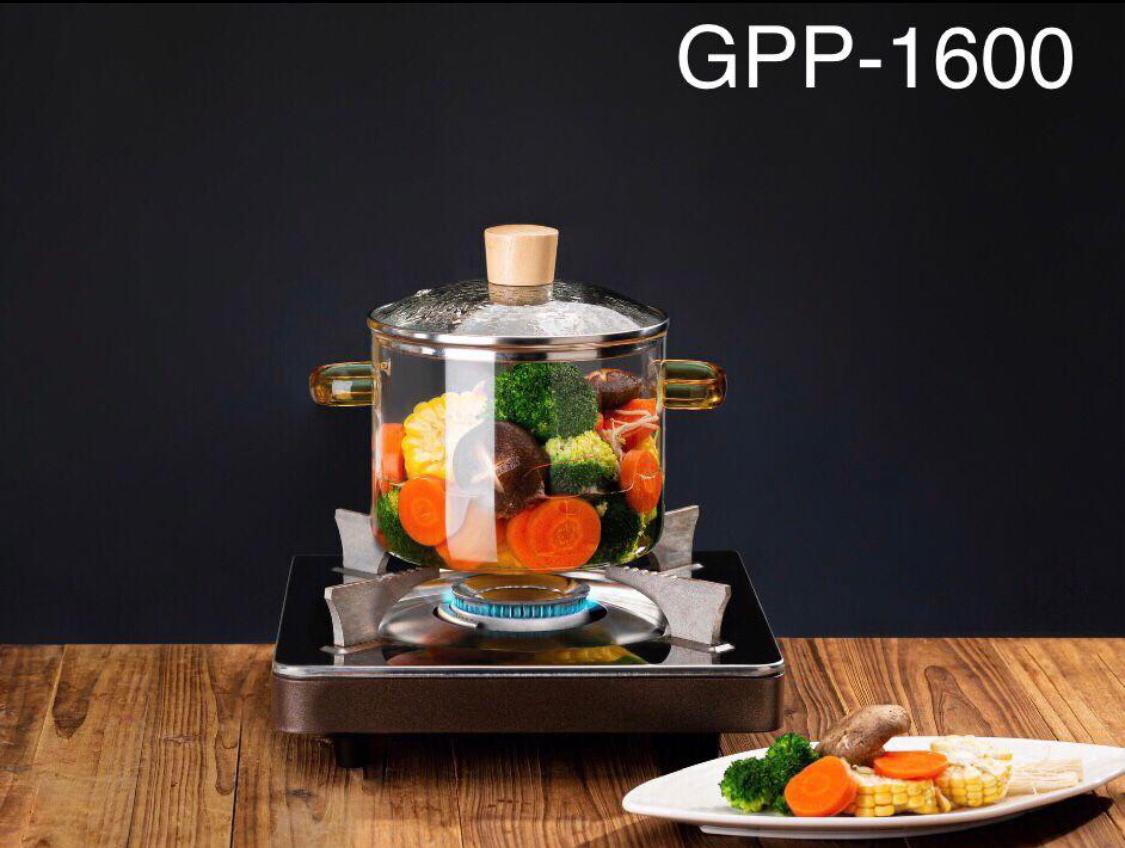 1.6ML HEAT RESISTANCE COOKING POT, high quality borosilicate, with wooden top nd handle SF Traders