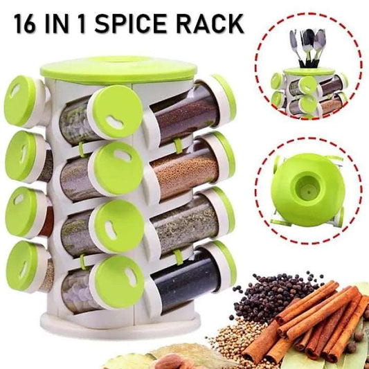 16pcs Rotating Spice Rack SF Traders