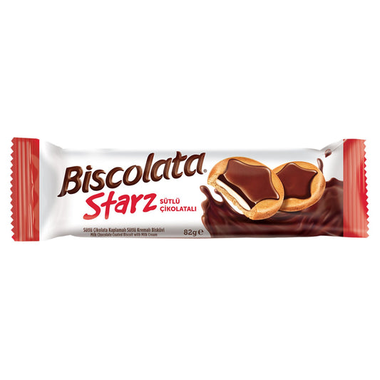 Biscolata Starz Milk Chocolate Coated Biscuits 82Gm