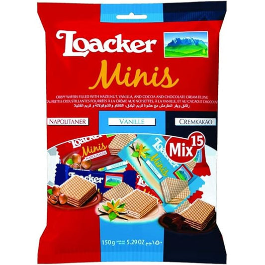 Loacker Minis Crispy Cream Filled Assorted Wafers 150 gm SF Traders
