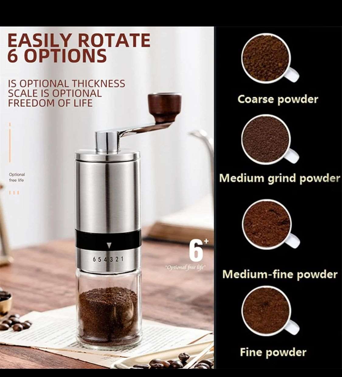 Manual coffee grinder Manual coffee grinder with ceramic burrs SF Traders