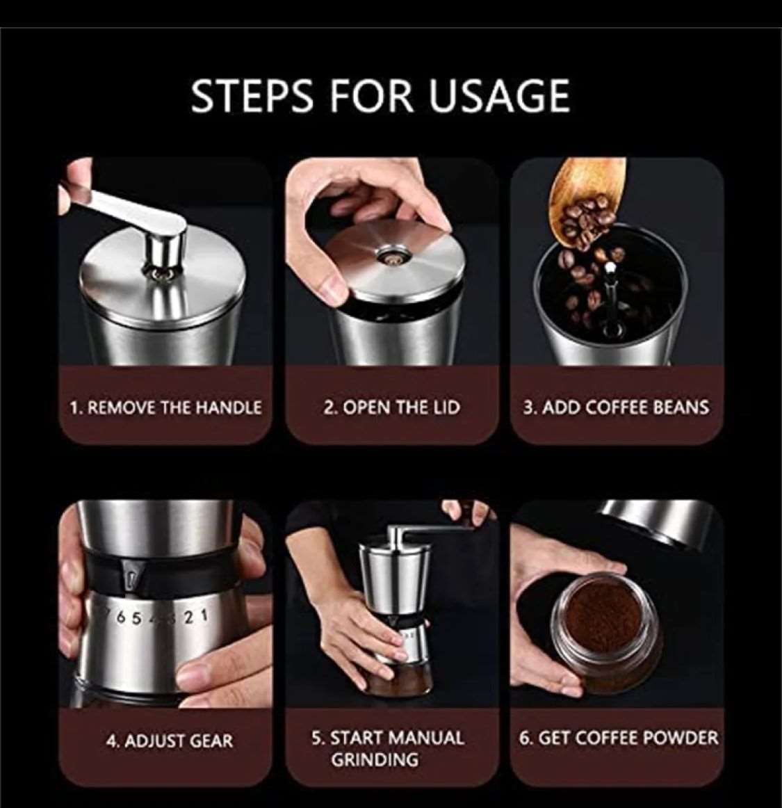 Manual coffee grinder Manual coffee grinder with ceramic burrs SF Traders