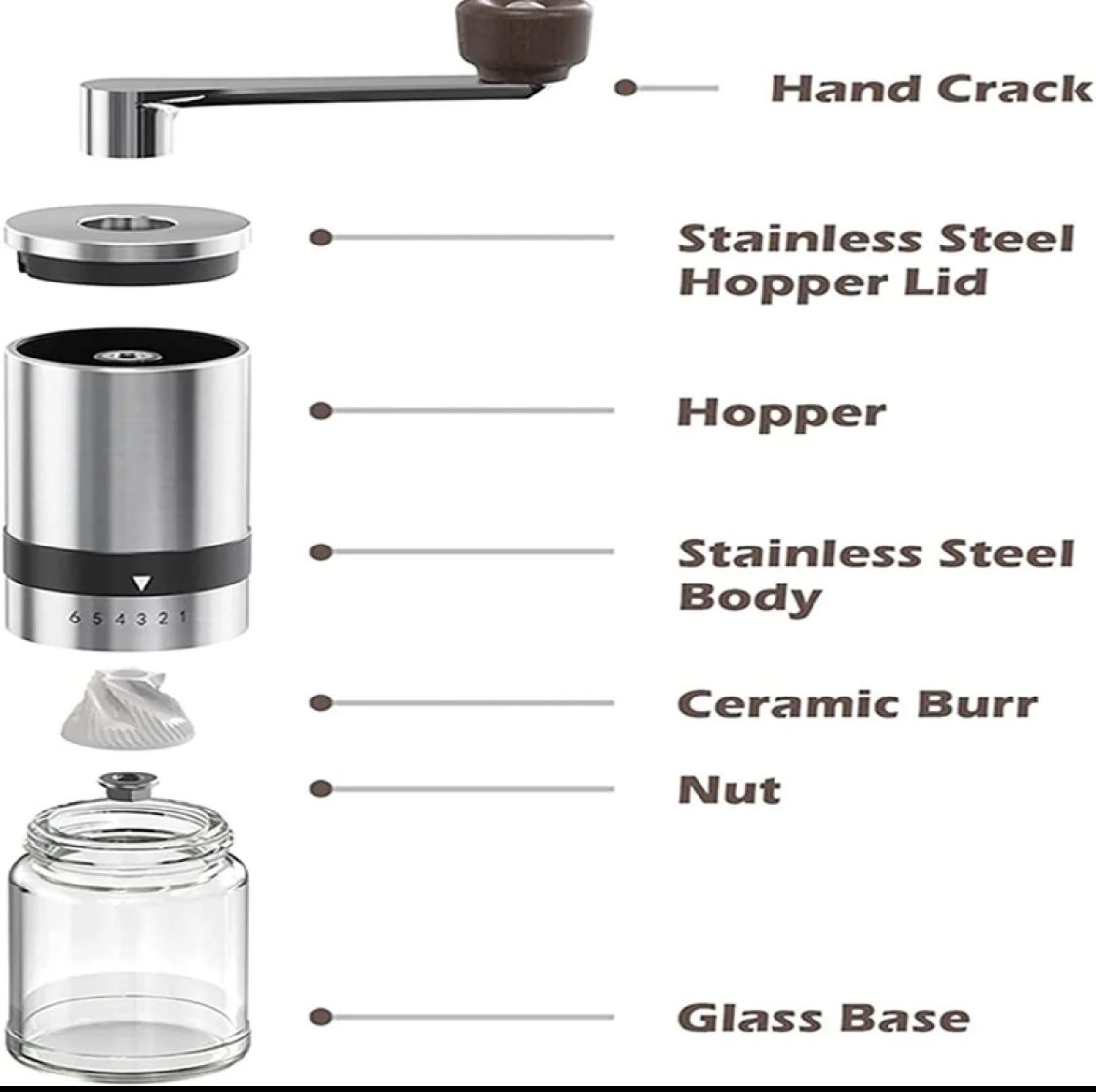 Manual coffee grinder Manual coffee grinder with ceramic burrs SF Traders