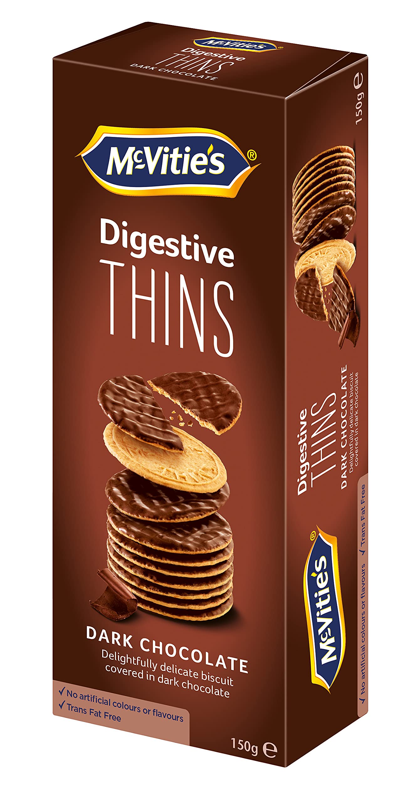 Mcvities Digestive Thins Dark Chocolate 150gm SF Traders