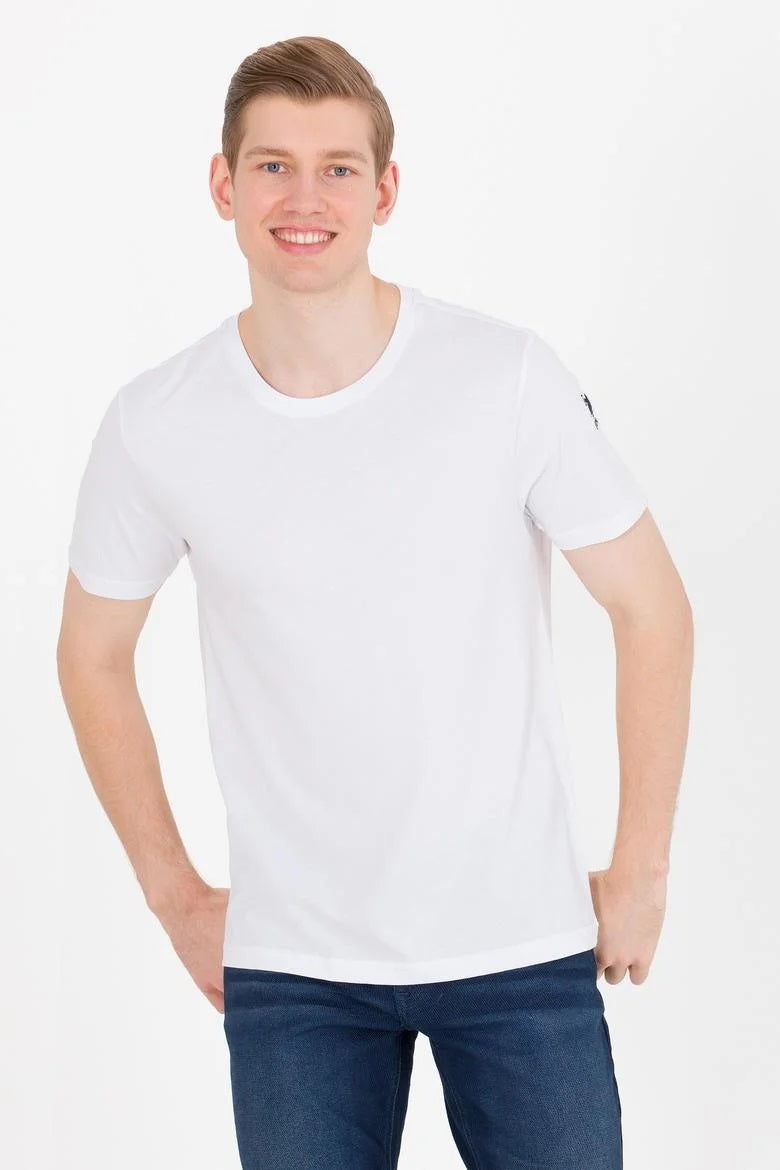 Men's White Basic Crew Neck T-Shirt SF Traders