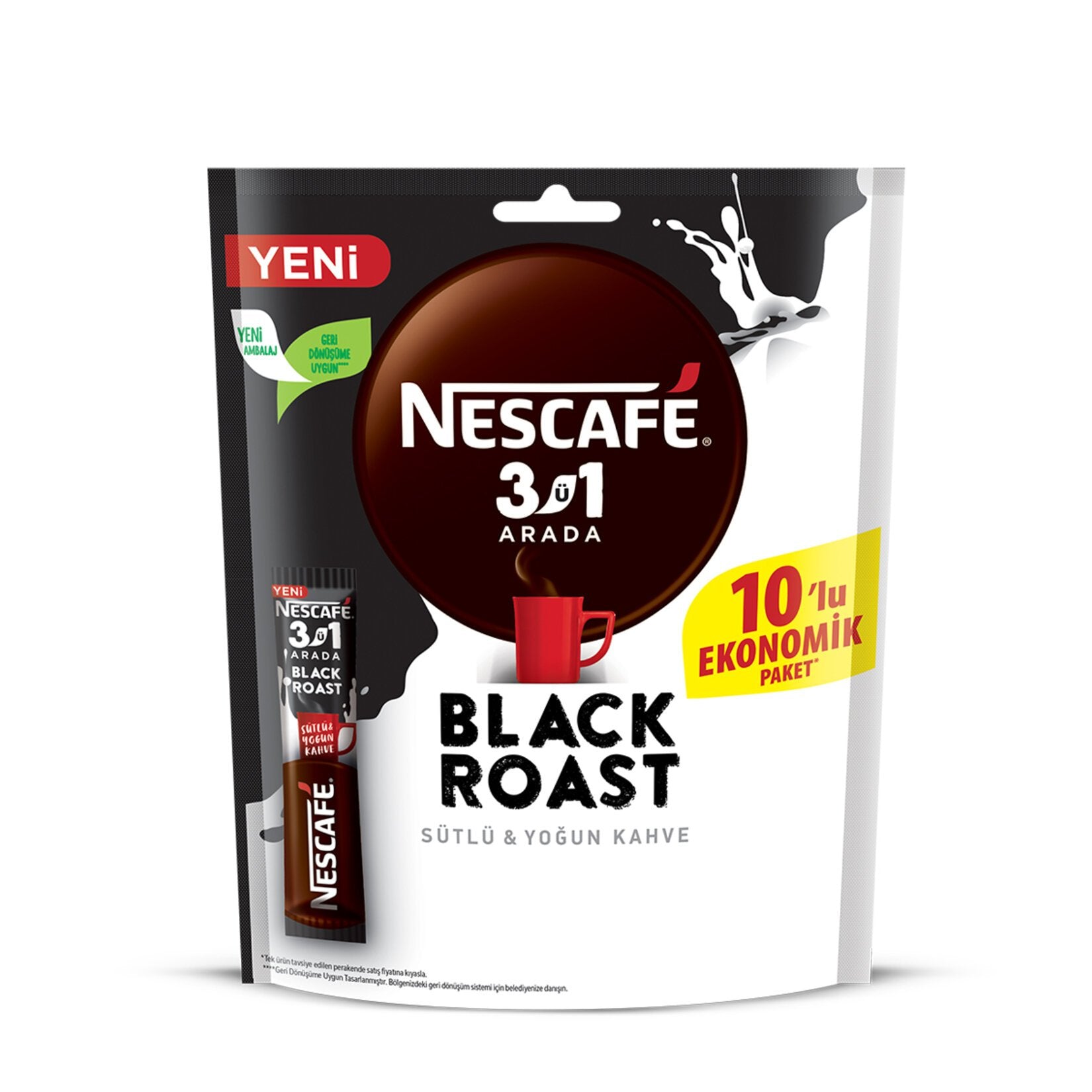 Nescafe 3 in 1 Black Roast 15 G * Pack of 10 SF Traders