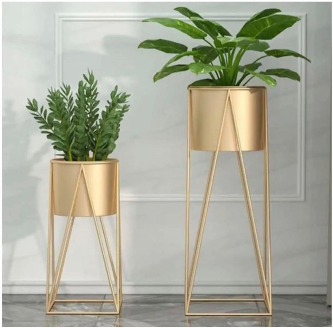 Planters - Planters Pot - Planters Pots flower stand - 2 Metal Plant Flower Floor Stand- Modern Planters Flower Pots - Flower Stands SF Traders