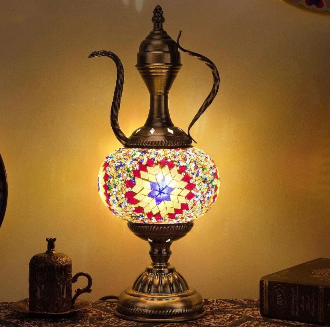 Turkish mosaic table Lamp vintage art deco Handcrafted SF Traders