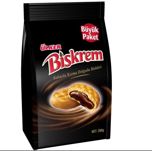 Ulker Biskrem Biscuits With Chocolate Filling 200 G SF Traders